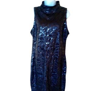 Le CHATEAU  Black Sequined Sleeveless Dress Size XL New NWT